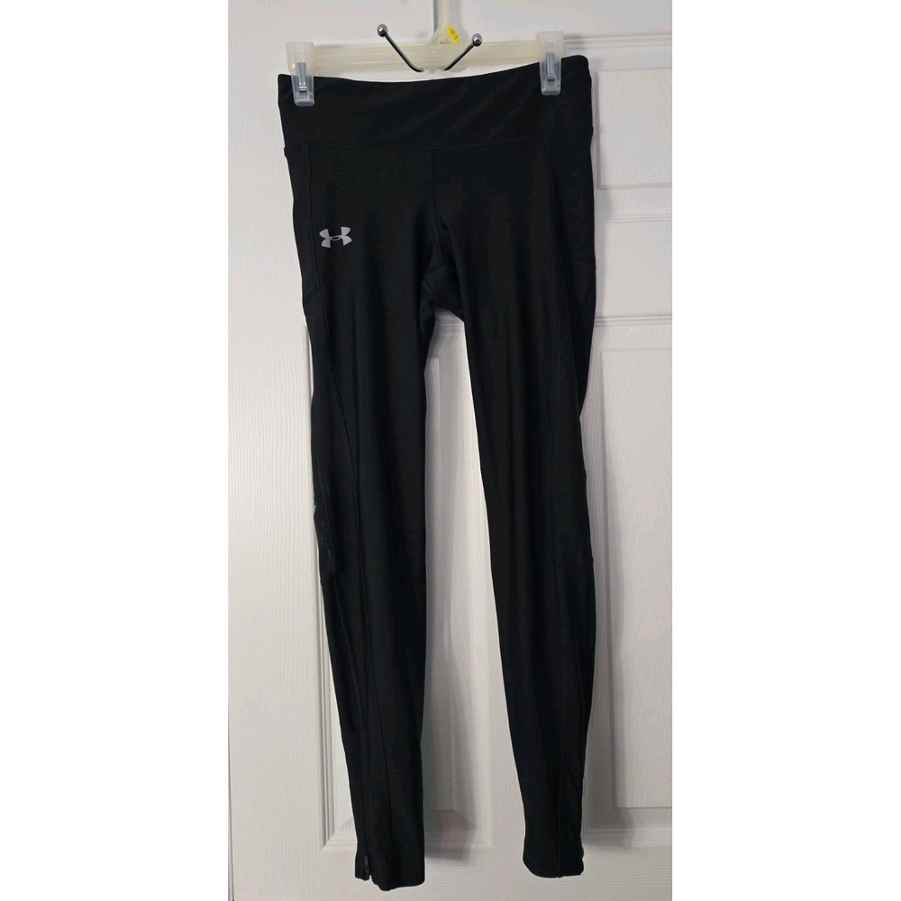Under Armour Leggings Girl's Size Medium Black Compression Ankle Activewear Run